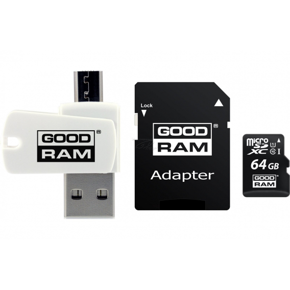 Obrázok pre Goodram All in one M1A4-0640R12 flash paměť 64 GB MicroSDXC Class 10 UHS-I + čtečka karet