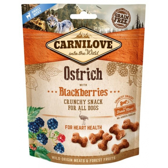 Obrázok pre CARNILOVE Fresh Crunchy Ostrich s ostružinami - pamlsek pro psy - 200 g