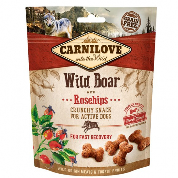 Obrázok pre CARNILOVE Fresh Crunchy Wild Boar & Rosehips With Fresh Meat - pamlsek pro psy - 200 g