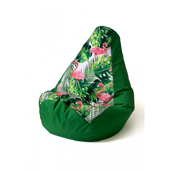 Obrázok pre Sako bag pouffe pear print green-flaming XXL 140 x 100 cm