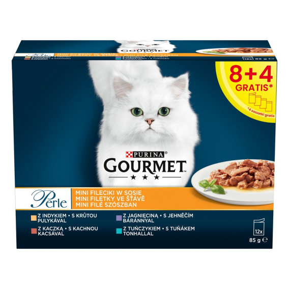 Obrázok pre PURINA  Gourmet Perle Duck, turkey, lamb, tuna - mokré krmivo pro kočky - 12x85 g