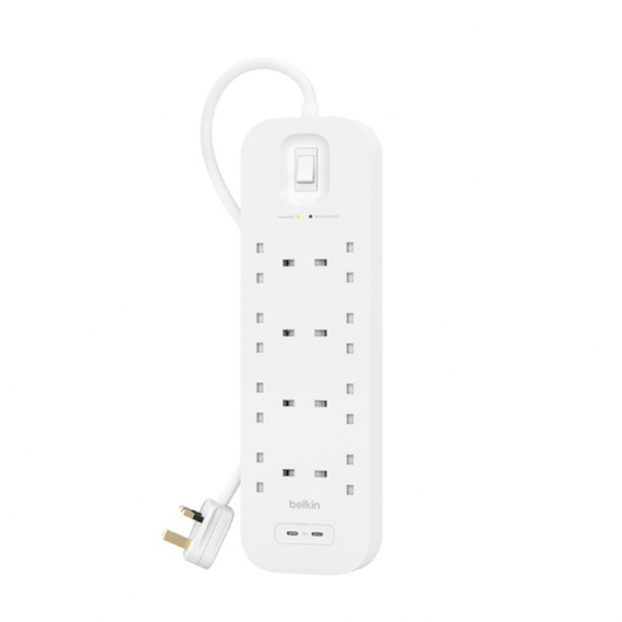 Obrázok pre Belkin Connect Bílá 8 AC zásuvky / AC zásuvek 2 m