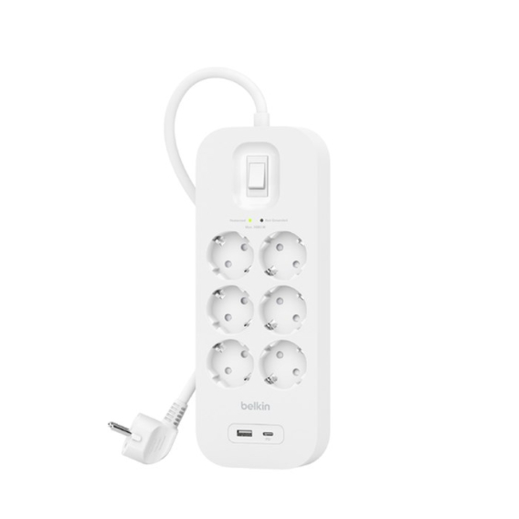 Obrázok pre Belkin Connect Bílá 6 AC zásuvky / AC zásuvek 2 m