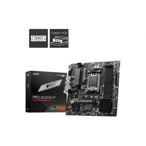 Obrázok pre MSI PRO B650M-P základní deska AMD B650 Zásuvka AM5 Micro ATX