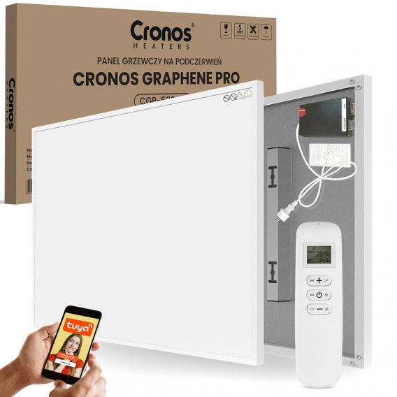 Obrázok pre Infrazářič Cronos Grafen PRO CGP-300TWP 300W s WiFi a dálkovým ovládáním