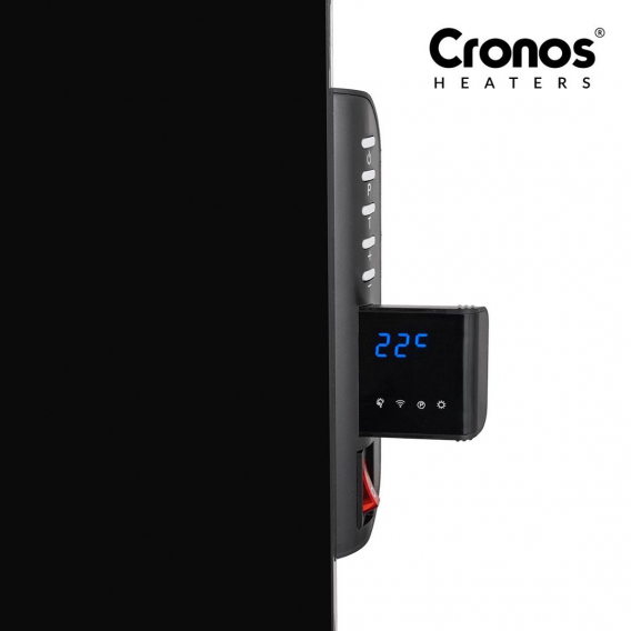 Obrázok pre Skleněný infrazářič Cronos Synthelith CRG-720TWP 720 W černý s Wi-Fi a dálkovým ovládáním