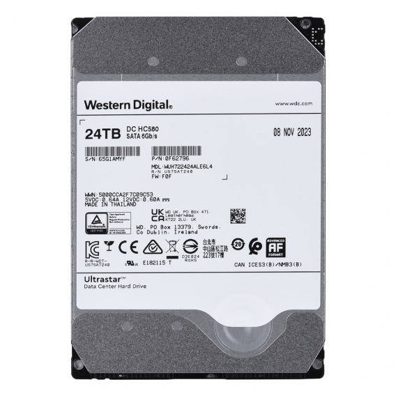 Obrázok pre Western Digital Ultrastar DC HC580 3.5" 24 TB SATA