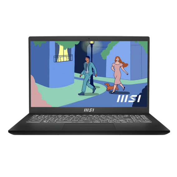 Obrázok pre MSI Modern 15 B12MO-686PL Laptop 39,6 cm (15.6") Full HD Intel® Core™ i7 i7-1255U 16 GB DDR4-SDRAM 512 GB SSD Wi-Fi 6 (802.11ax) Windows 11 Home Černá