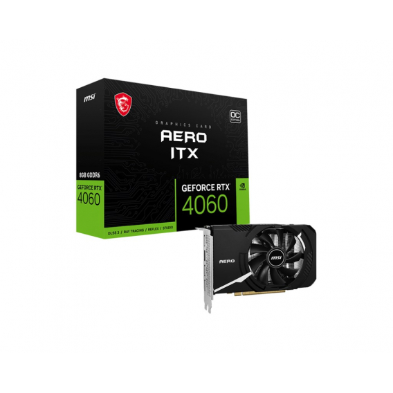 Obrázok pre MSI AERO GeForce RTX 4060 ITX 8G OC NVIDIA 8 GB GDDR6