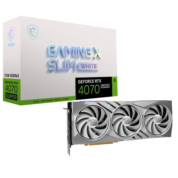 Obrázok pre MSI GAMING GeForce RTX 4070 SUPER 12G X SLIM WHITE NVIDIA 12 GB GDDR6X