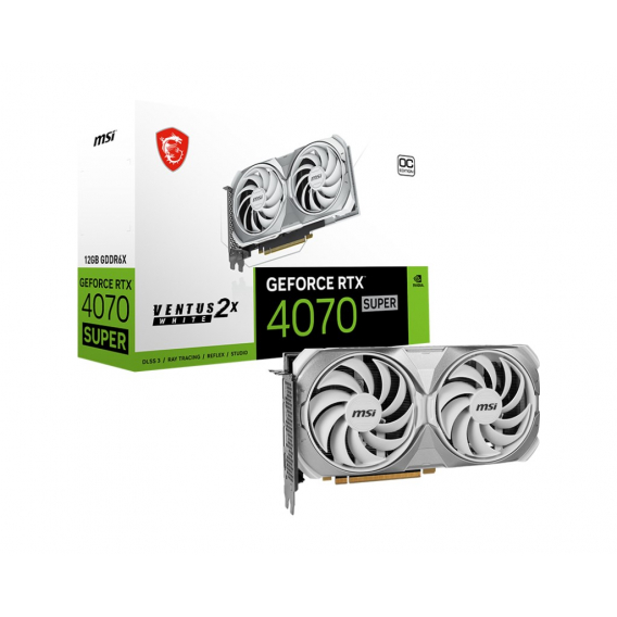 Obrázok pre MSI GeForce RTX 4070 SUPER 12G VENTUS 2X WHITE OC NVIDIA 12 GB GDDR6X