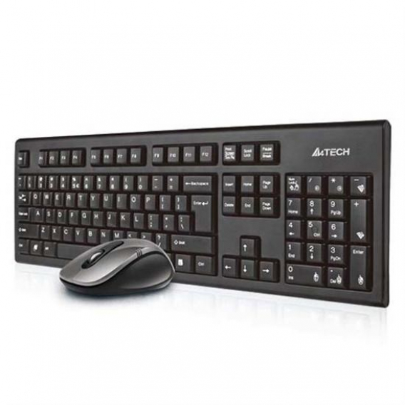 Obrázok pre A4Tech 7100N desktop klávesnice Obsahuje myš RF bezdrátový QWERTY Anglický Černá