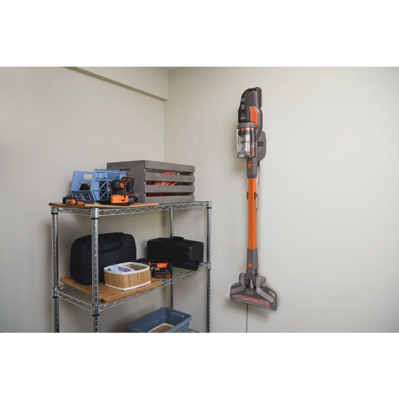 Obrázok pre Black & Decker BHFEV182C tyčový vysavač / elektrický smeták 2-in-1 stick vacuum Baterie Suchý Bezsáčkové 0,65 l Oranžová, Titanová 2 Ah