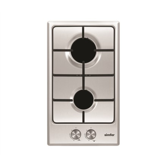 Obrázok pre CATA Hob GI 3002 X Gas Number of burners/cooking zones 2 Rotary knobs Stainless steel