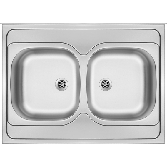 Obrázok pre 2-bowl steel sink - overlay