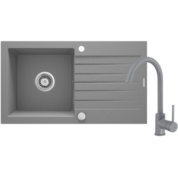 Obrázok pre Granite sink with 1-bowl faucet with drainer
