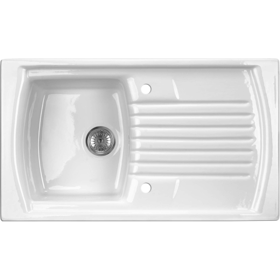 1-bowl ceramic sink with drainer Obrázok pre 1-bowl ceramic sink with drainer