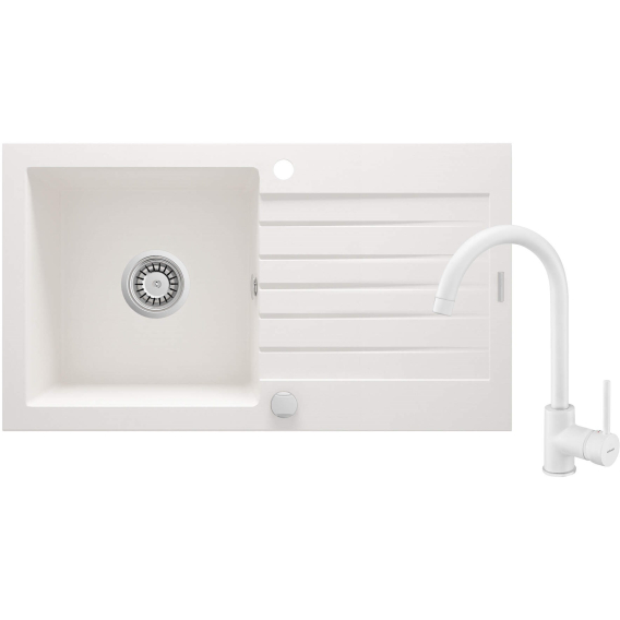Obrázok pre Granite sink with 1-bowl faucet with drainer