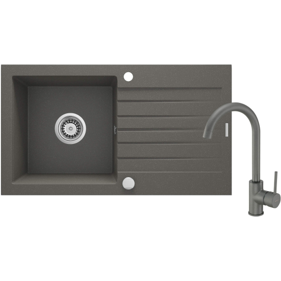 Obrázok pre Granite sink with 1-bowl faucet with drainer