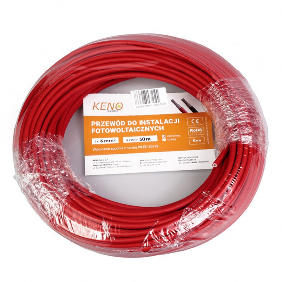 Obrázok pre 6MM2 RED CABLE, 50M PACK