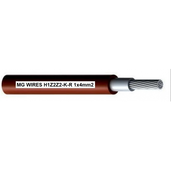 Obrázok pre Photovoltaic cable // MG Wires // 1x4mm2, 0.6/1kV red H1Z2Z2-K-R-4mm2 RD, 500m spool