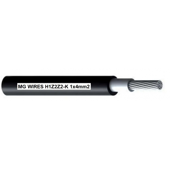 Obrázok pre Photovoltaic cable // MG Wires // 1x4mm2, 0.6/1kV black H1Z2Z2-K-4mm2 BK, 100m package