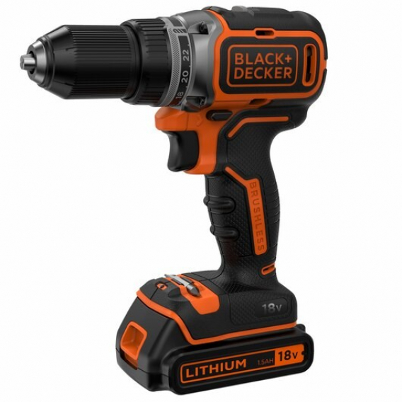 Obrázok pre Black & Decker BDCDD186KB vrtačka Rychloupínací Černá, Oranžová