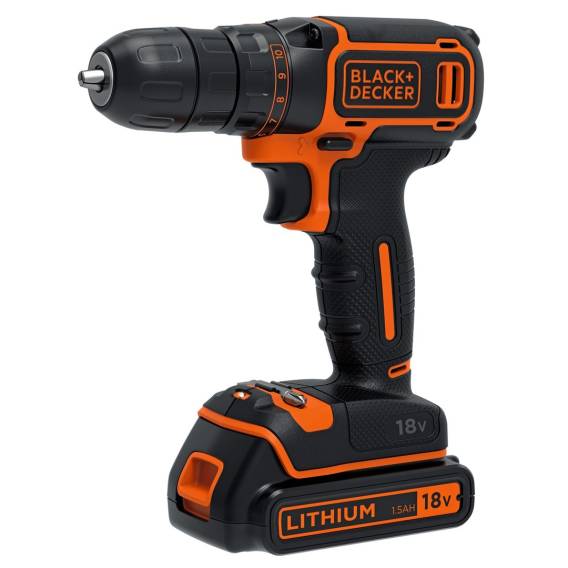 Obrázok pre Black & Decker BDCDC18K-QW vrtačka Rychloupínací Černá, Oranžová