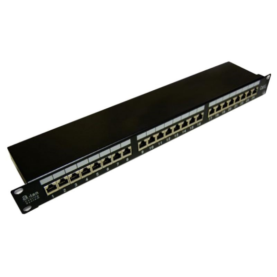 Obrázok pre Alantec PK006 Patch panel STP cat.5e 24 portů LSA 1U 19"