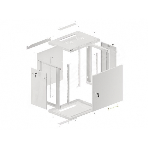 Obrázok pre LANBERG WALL MOUNT RACK CABINET 19" 12U 600X450