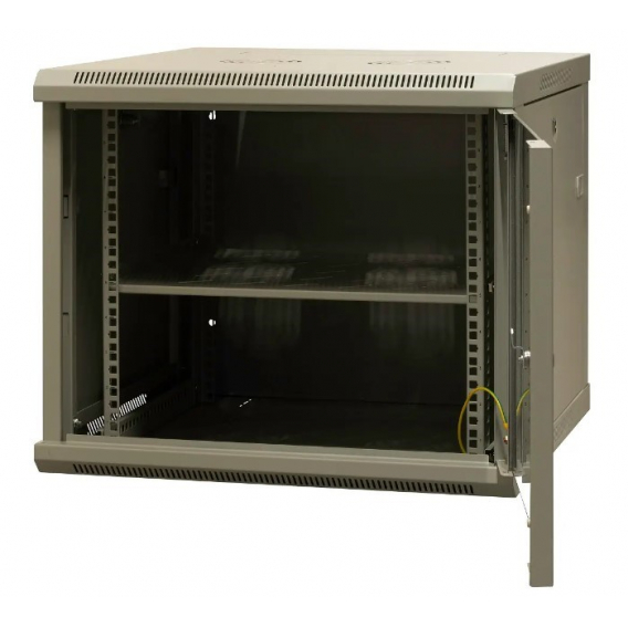 Obrázok pre EMITERNET Separate hanging cabinet 19'' 9U, unassembled, sheet metal/glass door, 600x600x500mm width/depth/height. EM/AS6609X