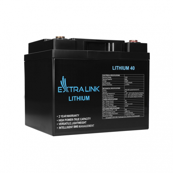 Obrázok pre Extralink Baterie LiFePO4 40AH 12.8V, BMS