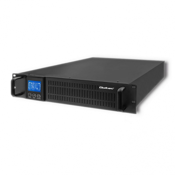 Obrázok pre Qoltec 53947 Nepřerušitelný zdroj napájení UPS RACK | 3KVA | 2400 W | LCD