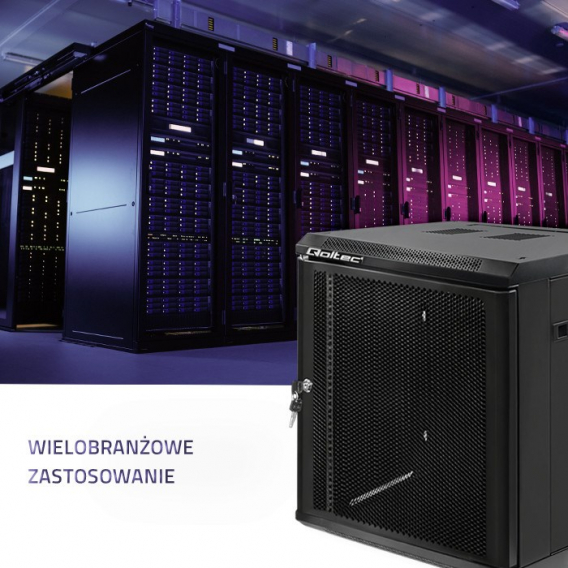 Obrázok pre Qoltec 54490 RACK skříň 19"| 12U | 600 x 635 x 600 | Děrované dveře