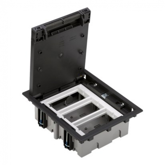 Obrázok pre Floor box 12M - 12-module floor box for mounting 22.5x45 mm (45x45 mm) sockets