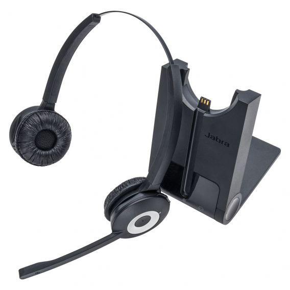 Obrázok pre Jabra Pro 920 Duo Sluchátka s mikrofonem Bezdrátový Přes hlavu Kancelář / call centrum Černá