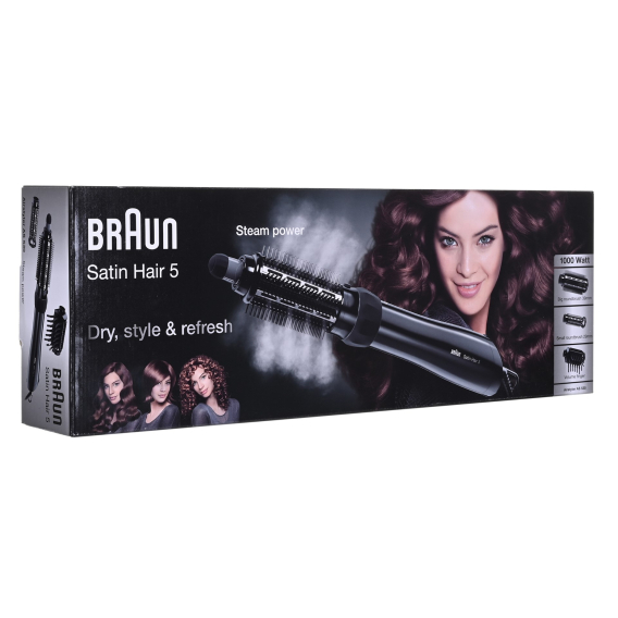 Obrázok pre Braun Satin Hair 5 AS530 Kartáč na horký vzduch Teplé Černá 1000 W 2 m