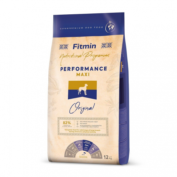 Obrázok pre FITMIN Dog Maxi Performance - suché krmivo pro psy - 12 kg