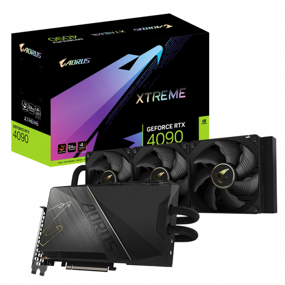 Obrázok pre Gigabyte AORUS GeForce RTX 4090 XTREME WATERFORCE 24G NVIDIA 24 GB GDDR6X DLSS 3