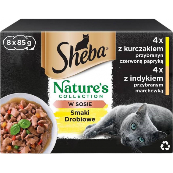 Obrázok pre SHEBA Nature's Collection Poultry Flavors - mokré krmivo pro kočky - 8x 85 g