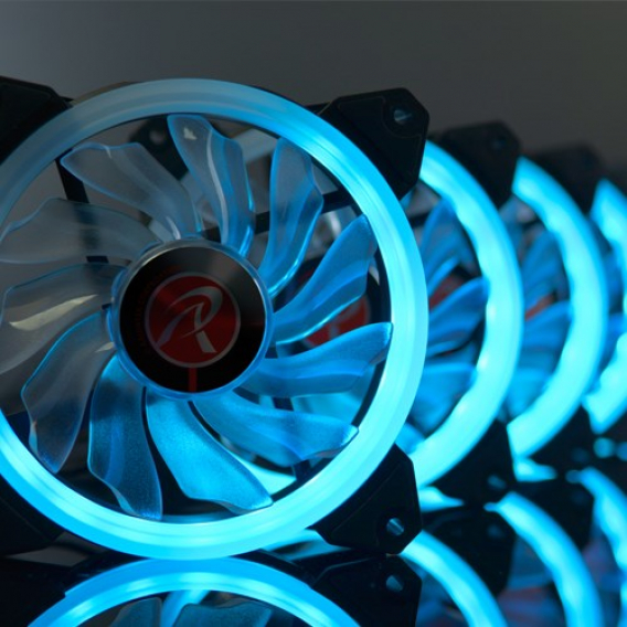 Obrázok pre RAIJINTEK IRIS 12 RBW ADD-3 Počítačová skříň Ventilátor 12 cm Černá, Bílá 3 kusů