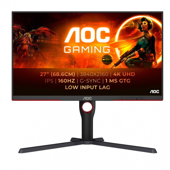 Obrázok pre AOC G3 U27G3X/BK počítačový monitor 68,6 cm (27") 3840 x 2160 px 4K Ultra HD LED Černá, Červená