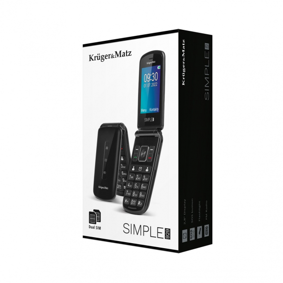 Obrázok pre Kruger & Matz KM0929 7,11 cm (2,8") 108,5 g Černá Klasický telefon