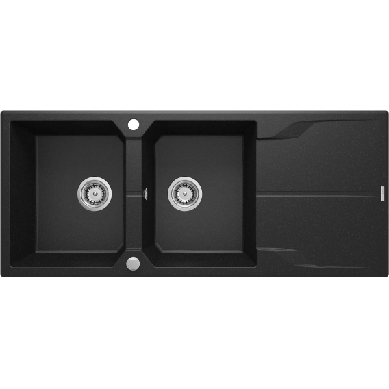 Obrázok pre 2-bowl granite sink with drainer