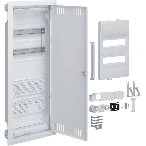 Obrázok pre Plastic Hybrid PT Enclosure 24M 2x Mounting Plate IP40 865x335x90 Perforated Door Volta.Hybrid