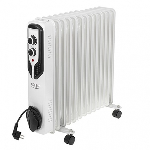 Obrázok pre Adler | Oil-Filled Radiator | AD 7818 | Oil Filled Radiator | 2500 W | Number of power levels 3 | Suitable for rooms up to  m2 | White