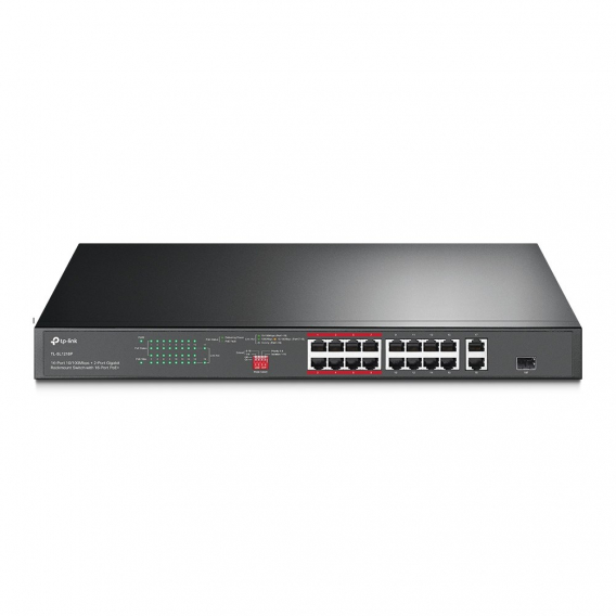 Obrázok pre TP-Link TL-SL1218P síťový přepínač Nespravované Gigabit Ethernet (10/100/1000) Podpora napájení po Ethernetu (PoE) 1U Černá