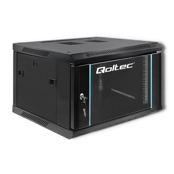 Obrázok pre Qoltec 54465 19" RACK skříň | 6U | 600 x 370 x 600 | Tvrzené dveře | Závěsný