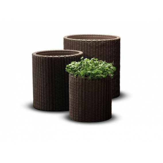 Obrázok pre KETER SET OF 3 PLANTERS S+M+L ANTHRACITE