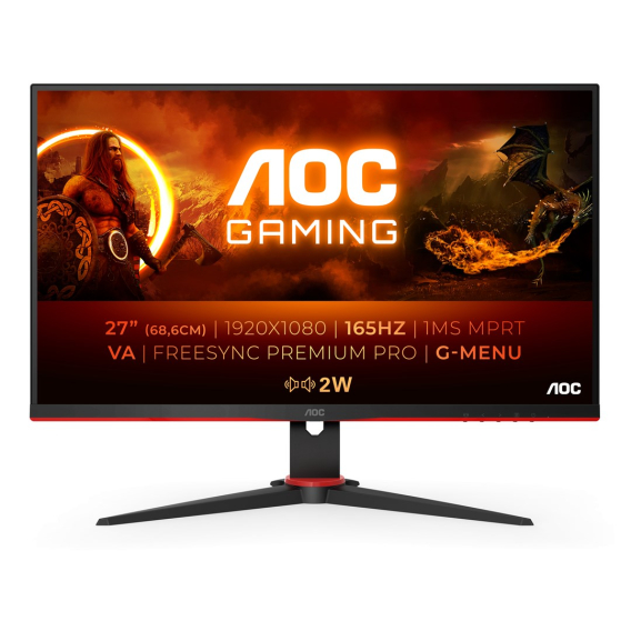 Obrázok pre AOC 27G2SAE/BK počítačový monitor 68,6 cm (27") 1920 x 1080 px Full HD LED Černá, Červená